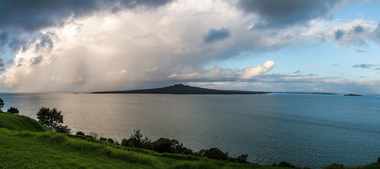 View to Rangitoto Island from North Head Devonport, New Zealand.