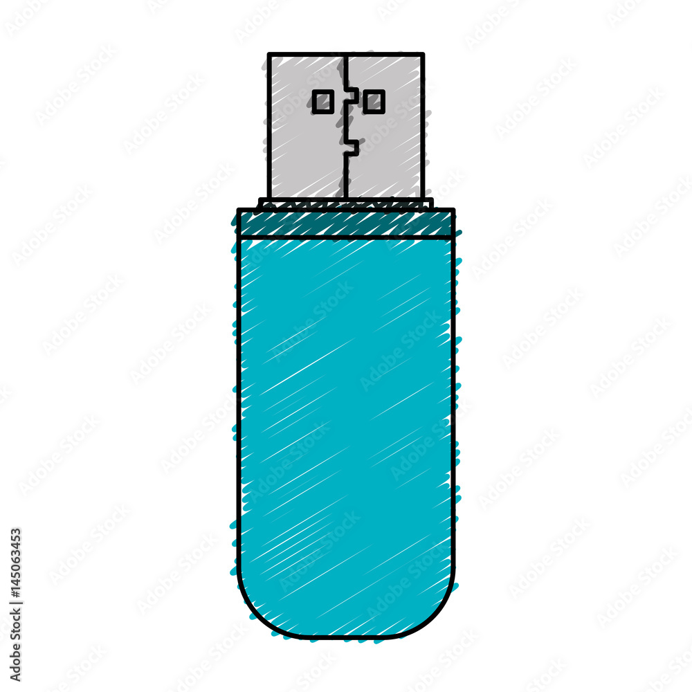 Poster usb memory isolated icon vector illustration design