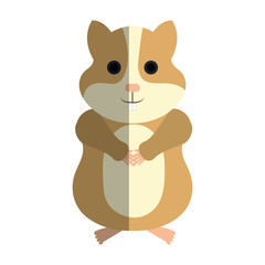 cute hamster mascot icon vector illustration design
