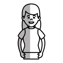 young woman avatar character vector illustration design