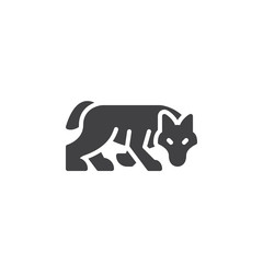Wolf icon vector, filled flat sign, solid pictogram isolated on white. Symbol, logo illustration. Pixel perfect