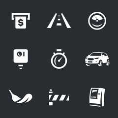 Vector Set of Toll Road Icons.