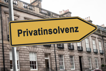 Obraz premium Schild 238 - Privatinsolvenz