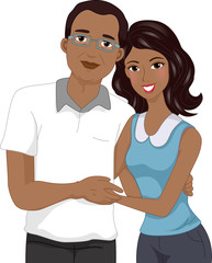 Black Girl Hugging Dad