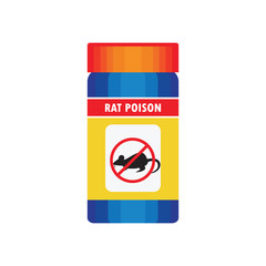 rat killer poison liquid in the bottle concept. vector illustration