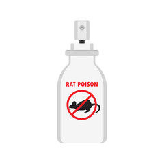 Fototapeta premium spray of rat killer poison and no rat sign concept. vector illustration