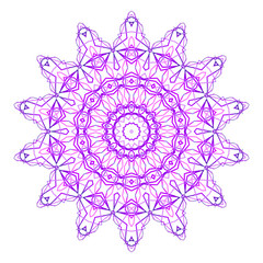 Abstract concentric shape from color lines