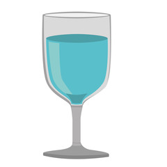 colorful silhouette of glass of wine with water vector illustration