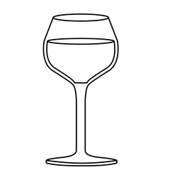 monochrome silhouette of burgundy glass in closeup vector illustration