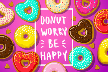 Different sweet donuts