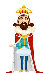 Caricature Man King Costume