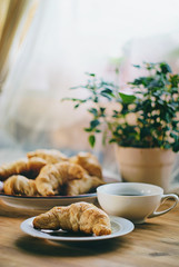 Coffee and croissant