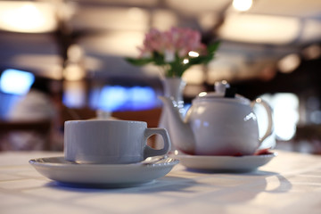 Serving tea ceremony