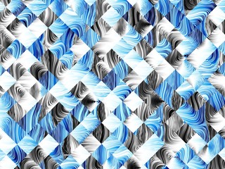 Digital art abstract pattern Abstract blue image with the squares