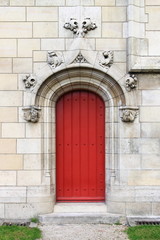 Fototapeta na wymiar Gothic front door