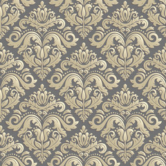 Seamless oriental ornament. Fine vector traditional oriental pattern with 3D elements, shadows and highlights