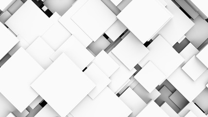 3D rendering Abstract geometric square background
