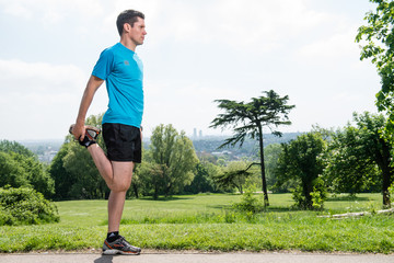 Male Runner on Hill 