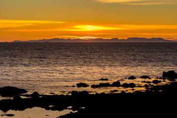 Sonnenuntergang in Island