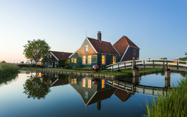 Fototapeta na wymiar Zaanse schans, Holland - Traditional Dutch village