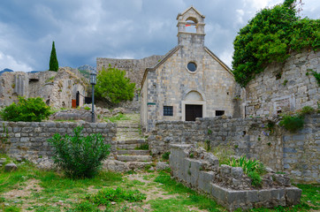 Fototapeta na wymiar Church of St. Nicholas, Old Bar, Montenegro