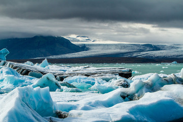 Obrazy na Szkle  Gletscher Lagune in Island