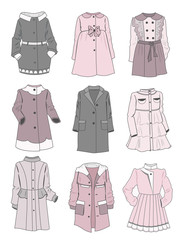 Gentle coats for little girls