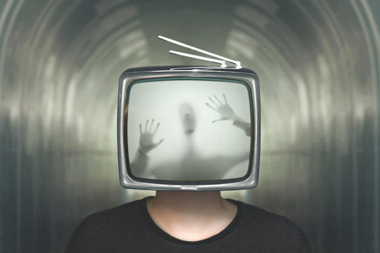 mass media control surreal concept