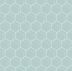 Fototapeta na wymiar Geometric abstract vector hexagonal background. Geometric modern blue and white ornament. Seamless modern pattern