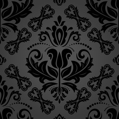 Classic seamless vector pattern. Traditional orient dark ornament. Classic vintage background