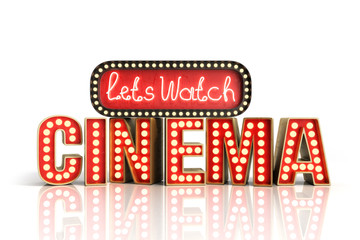 cinema had light concept nave lets watch cinema 3d render on white