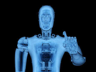 x-ray robot or cyborg