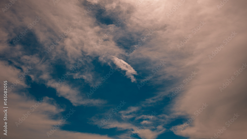 Canvas Prints sky with clouds and sun behind