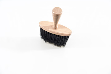 Wooden barber brush isolated