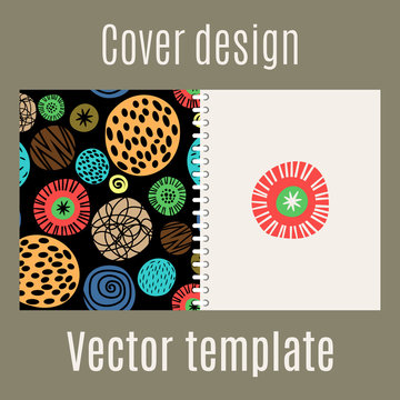 Cover design with polka dots pattern