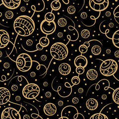 Vector beads seamless pattern