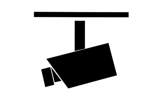 Videokamera Symbol auf wei&szlig;em Hintergrund