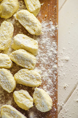 Cooking dumplings with cottage cheese