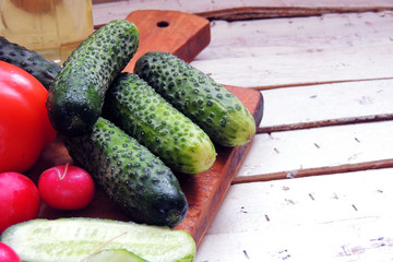 Tomato  and cucumber