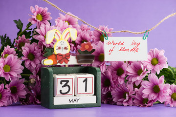 World day of blondes on calendar