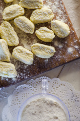 Cooking dumplings with cottage cheese