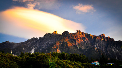 Fototapeta na wymiar Mt. Kinabalu at sunrise, Masilau, Kundasang, Kota Kinabalu
