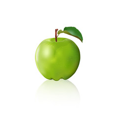 Green apple isolated on white background