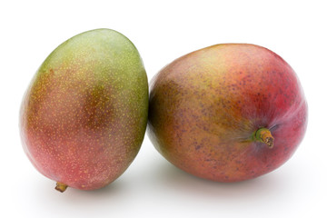 Mango fruit isolated on white background .