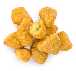 Cheese Nuggets (isolated on white)