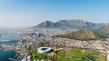 Möbelaufkleber Kapstadt (Luftaufnahme aus einem Helikopter) © HandmadePictures