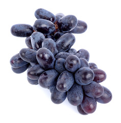Purple grape bunches isolated on white background