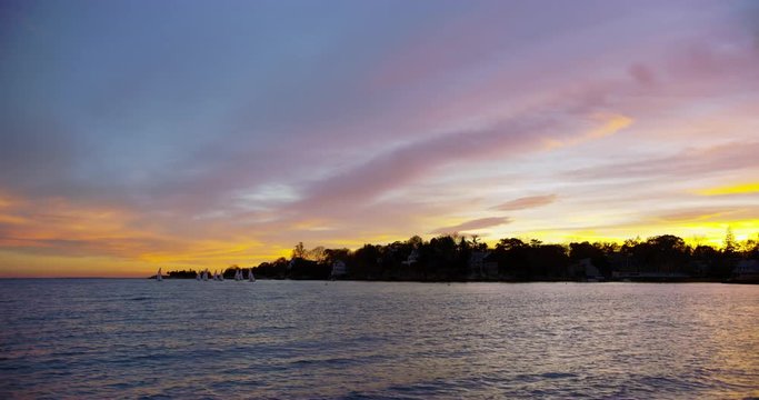 Yale Yacht Club comes in on the Long Island Sound in Branford, Connecticut.