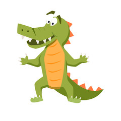 Fototapeta premium Cool crocodile. Funny monster