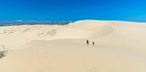 Mui Ne, Vietnam - February 18th, 2017: Amazing the desert White Sand Dune in Mui Ne, Vietnam